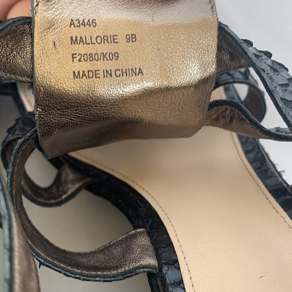 Coach Mallorie Black Wedge Platform Gladiator sandals Sz9 - Picture 7 of 14